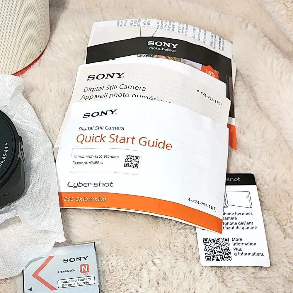 Sony Cyber-shot DSC-QX10 18MP 10X Optical Zoom Digital Camera for Phones w/BOX